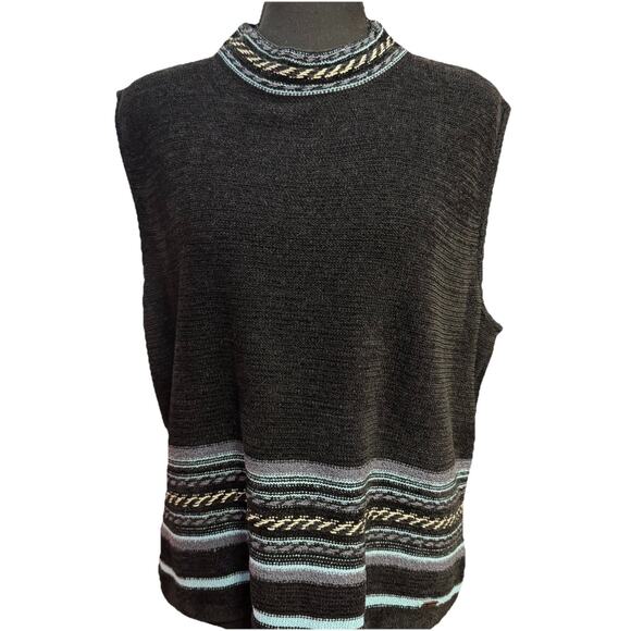 VTG St John Sport Zip Cardigan Tank Top Set Womens XL Old Money Preppy - Picture 12 of 15